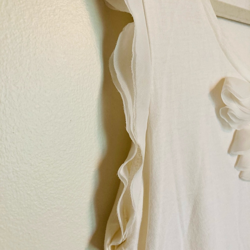 ANN TAYLOR LIGHTWEIGHT RUFFLED TANK-M - Picture 4 of 6